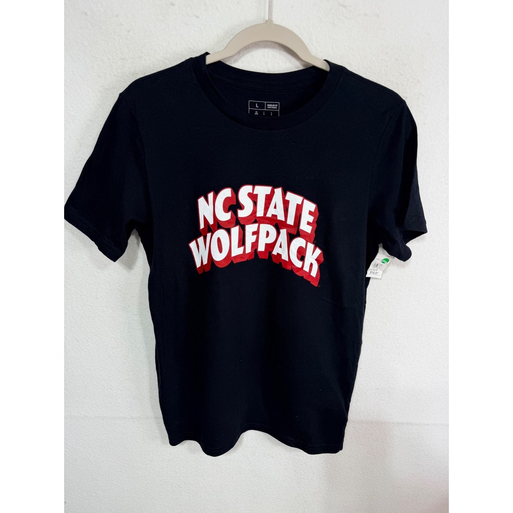 Adidas T-Shirt NC State Wolfpack Facts Graphic Kids Youth L 14/16 Black NCAA Fan